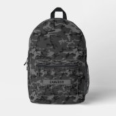 Aangepaste naam Militaire Donkergrijze Camouflage Bedrukte Rugzak (Voorkant)