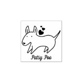 Aangepaste naam Mini Bull Terrier Rubberstempel (Afrduk)