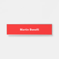 Aangepaste naam Minimalist Modern Rood Wit