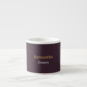 Aangepaste naam minimalistische moderne wijnrood espresso kop