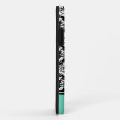 Aangepaste naam: Mint Black White Damask Case-Mate iPhone Case (Achterkant/rechts)