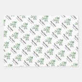 Aangepaste naam Mistletoe Kerstmis Inpakpapier Vel (Voorkant)