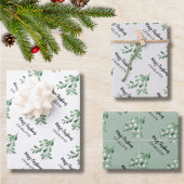 Aangepaste naam Mistletoe Kerstmis Inpakpapier Vel
