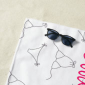 Aangepaste naam Modern Bikini Pattern Strandlaken (In situ)