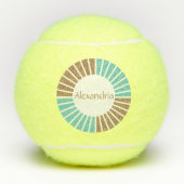 Aangepaste naam Modern Blauwgroen Tennisballen (Voorkant)