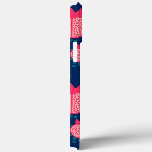 Aangepaste Naam Modern Granaatappel Patroon Marine Case-Mate iPhone Case (Achterkant / Rechts)