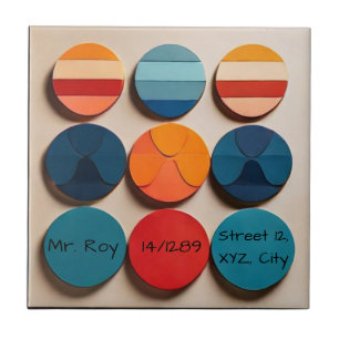 Aangepaste naam Modern Mid Century Geometrisch pat Tegeltje