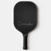 Aangepaste naam Modern Typografie Black en White Pickleball Paddle (Achterkant)
