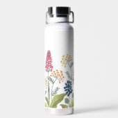 Aangepaste naam Modern Wedding Field Flowers White Waterfles (Achterkant)