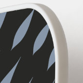 Aangepaste naam modern zwart-wit en blauw patroon pickleball paddle (Links Detail)