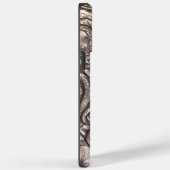 Aangepaste naam moderne Abstracte lederstijl Faux Case-Mate iPhone Case (Achterkant / Rechts)