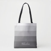 Aangepaste naam moderne kalmgradiëntstrips tote bag (Voorkant)