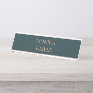 Aangepaste naam moderne professionele minimalistis bureau naambordje