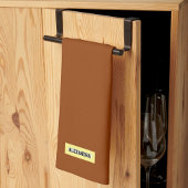 Aangepaste naam moderne trendelegant-monogram brui theedoek