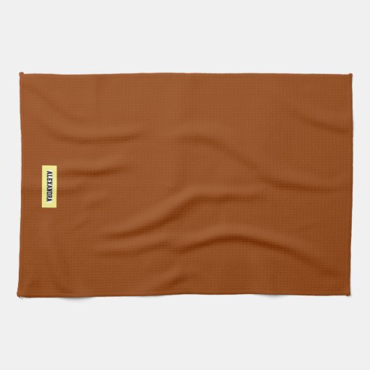 Aangepaste naam moderne trendelegant-monogram brui theedoek (Horizontaal)