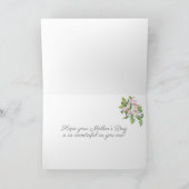 Aangepaste naam Moederdag met Apple Blossom Card Feestdagen Kaart (Binnen)