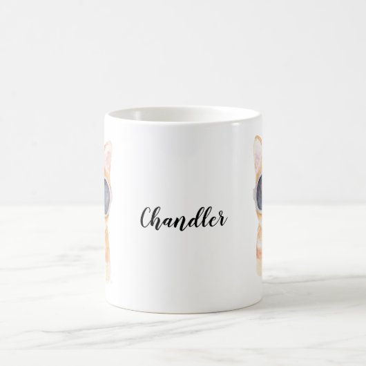 Aangepaste naam Mok Cute Funny Cat Personalized Mu (Center)