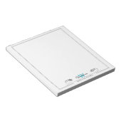 Aangepaste naam & Monogram 5,5" x 6" Notitieblok – (Schuin)