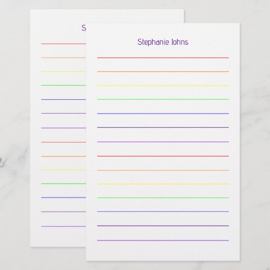 Aangepaste naam Monogram Bruidsmeis Siddon Trouwfe Briefpapier (Voorkant / Achterkant)