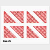 AANGEPASTE NAAM MONOGRAM Duiken SYMBOOL Vlag Rechthoekige Sticker (Vel)