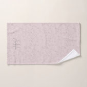 Aangepaste Naam Monogram Elegant Roze Grijs Marmer Bad Handdoek (Handdoek)