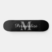 Aangepaste naam monogram elegant skateboard dek (Horizontaal)