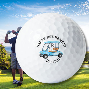 Aangepaste naam Monogram kar  Pensionering Golfballen