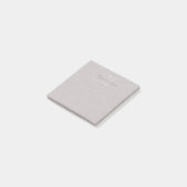 Aangepaste naam Monogram Linnen Print Mauve Gray Post-it® Notes (Schuin)