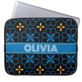 Aangepaste naam Monogram Mediterrane Laptop Sleeve (Voorkant)