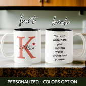 Aangepaste Naam Monogram Mok voor Mam & Baby showe