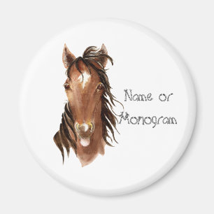 Aangepaste naam Monogram Paard met hoogte Magneet