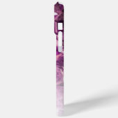 Aangepaste naam Monogram Paarse Ombre Crystals Case-Mate iPhone Case (Achterkant / Links)