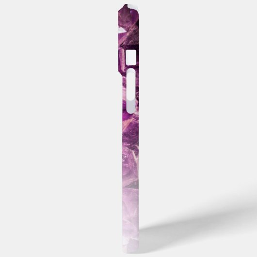 Aangepaste naam Monogram Paarse Ombre Crystals Case-Mate iPhone Case (Achterkant / Links)