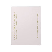 Aangepaste naam Monogram Pastel Roze Goud Minimali Notitieblok (Gedraaid)