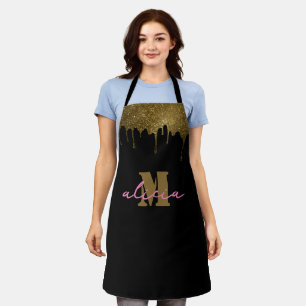 Aangepaste naam Monogram Schort Aangepast