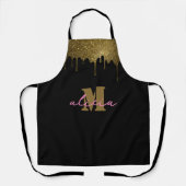 Aangepaste naam Monogram Schort Aangepast (Voorkant)