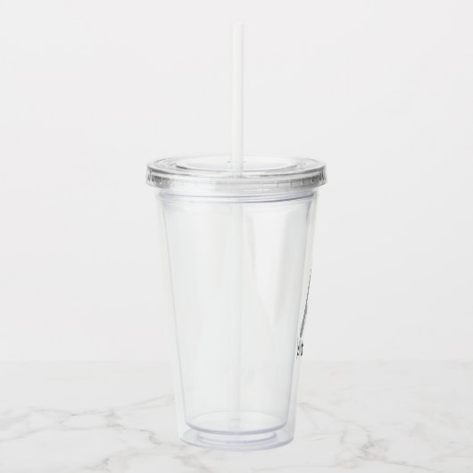 Aangepaste naam Monogram Straw Cup Acryl Tumbler Acryl Drinkbeker (Rechts)