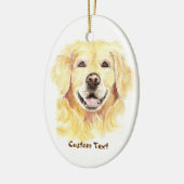 Aangepaste naam, Monogram Text Golden Retriever Do Keramisch Ornament (Links)