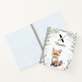 Aangepaste naam & Monogram Woodland Journal Notitieboek (Binnen)