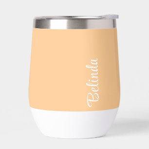 Aangepaste naam monogram, zoete perzik