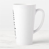 Aangepaste naam Monogram zwart-wit cadeaufeest Latte Mok (Rechts)