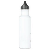 Aangepaste naam Monogram zwart-wit cadeaufeest Waterfles (Links)