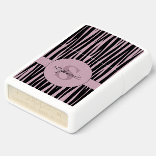 Aangepaste naam Monogrammed Zebra stripes patroon