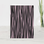 Aangepaste naam Monogrammed Zebra stripes patroon Kaart (Achterkant)