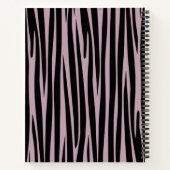 Aangepaste naam Monogrammed Zebra stripes patroon Notitieboek (Achterkant)