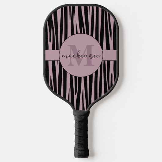 Aangepaste naam Monogrammed Zebra stripes patroon Pickleball Paddle (Voorkant)