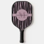 Aangepaste naam Monogrammed Zebra stripes patroon Pickleball Paddle (Achterkant)