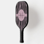 Aangepaste naam Monogrammed Zebra stripes patroon Pickleball Paddle (Links)