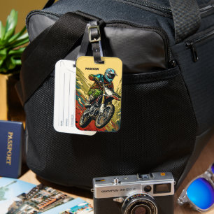 Aangepaste naam Motocross Bagagelabel