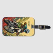 Aangepaste naam Motocross Bagagelabel (Voorkant (horizontaal))